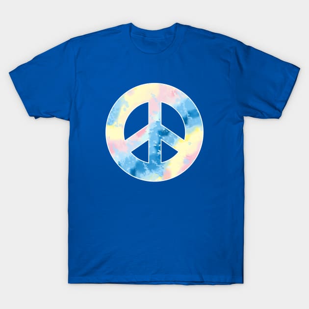 Peace Symbol Tie Dye Vintage T-Shirt by tandre